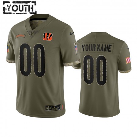 Tröjor Cincinnati Bengals Custom Olive 2022 Salute To Service Limited - Barn Tröjor Cincinnati Bengals Custom Olive 2022 Salute To Service Limited - Barn